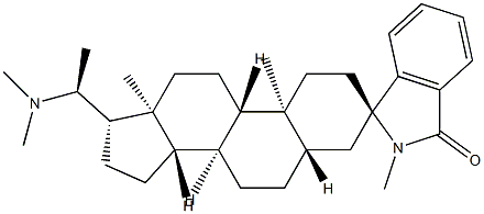 (1R,20'S)-20'-ジメチルアミノ-2-メチルスピロ[1H-イソインドール-1,3'-[5α]プレグナン]-3(2H)-オン 化学構造式