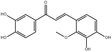 3,3‘,4,4‘-Tetrahydroxy 2-methoxychalcone Struktur