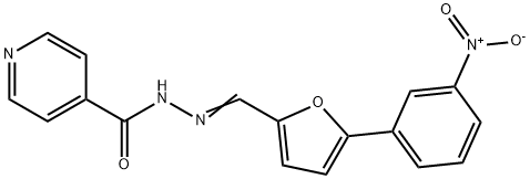 (E)-N-((5-(3-nitrophenyl)furan-2-yl)methylene)isonicotinohydrazide,19934-31-7,结构式
