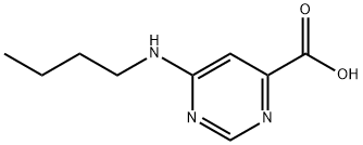 4-Pyrimidinecarboxylicacid,6-(butylamino)-(9CI) Structure