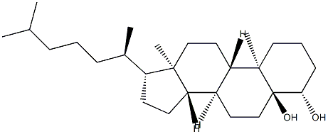 5α-Cholestane-4β,5-diol Structure