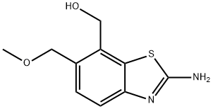 7-Benzothiazolemethanol,2-amino-6-(methoxymethyl)-(9CI) 结构式