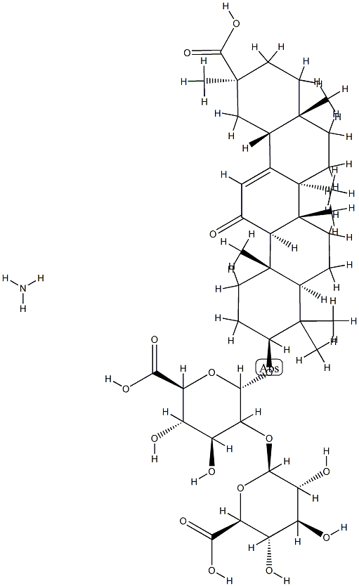 GLYCYRRHIZIC ACID, MONOAMMONIUM SALT HYDRATE, CA. 75 Structure