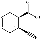 3-Cyclohexene-1-carboxylicacid,6-cyano-,(1R,6S)-rel-(9CI) 结构式