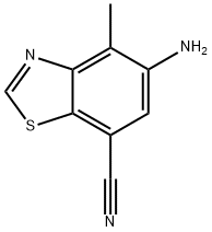 7-Benzothiazolecarbonitrile,5-amino-4-methyl-(9CI) 结构式