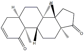 5β-アンドロスタ-2-エン-1,17-ジオン 化学構造式