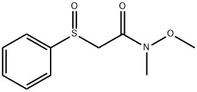 N-甲氧基-N-甲基-2-(苯基亚砜)乙酰胺, 212180-20-6, 结构式