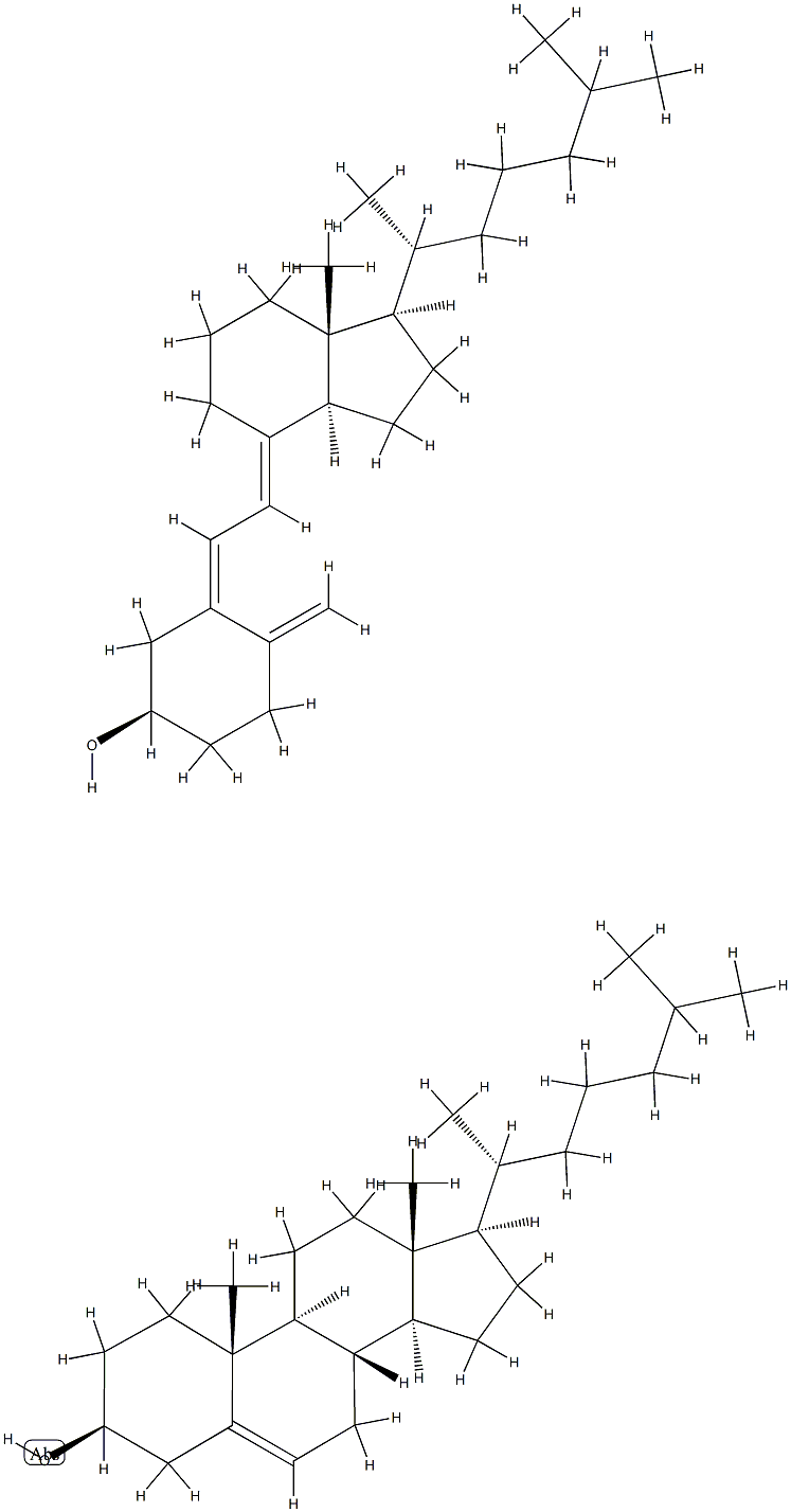 cholest-5-en-3beta-ol, compound with (3beta,5Z,7E)-9,10-secocholesta-5,7,10(19)-trien-3-ol,2138-18-3,结构式