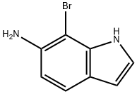 1H-Indol-6-amine,7-bromo-(9CI) 结构式