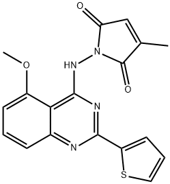 1-[[5-甲氧基-2-(2-噻吩基)-4-喹唑啉基]氨基]-3-甲基-1H-吡咯-2,5-二酮 结构式