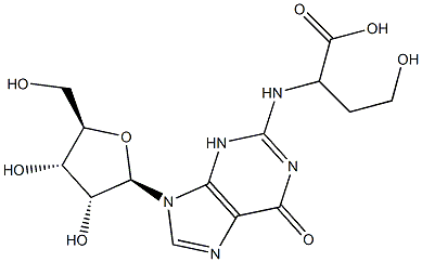 Homoserine,  N-(6,9-dihydro-6-oxo-9--bta--D-ribofuranosyl-1H-purin-2-yl)-  (9CI) 结构式