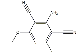 3,5-Pyridinedicarbonitrile,4-amino-2-ethoxy-6-methyl-(9CI),220955-93-1,结构式