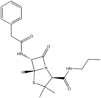 benzylpenicilloyl-n-propylamine 结构式