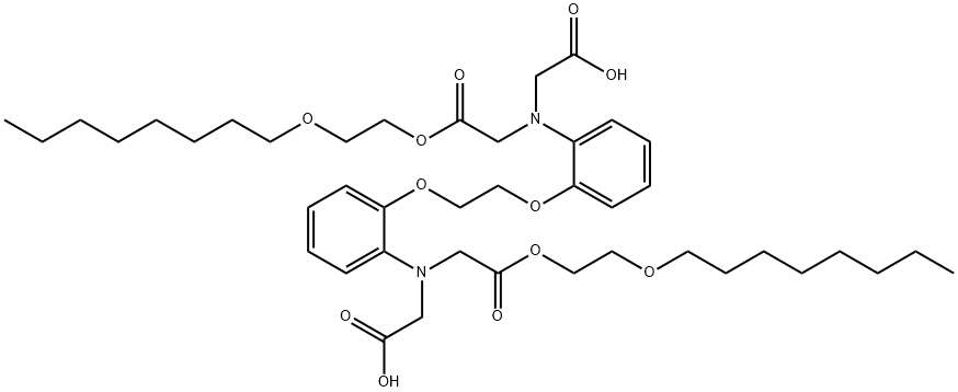 N,N'-[1,2-Ethanediylbis(oxy-2,1-phenylene)]bis[N-(carboxymethyl)glycine 1,1'-bis[2-(octyloxy)ethyl] ester Struktur