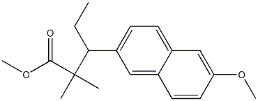 β-Ethyl-6-methoxy-α,α-dimethyl-2-naphthalenepropionic acid methyl ester Struktur