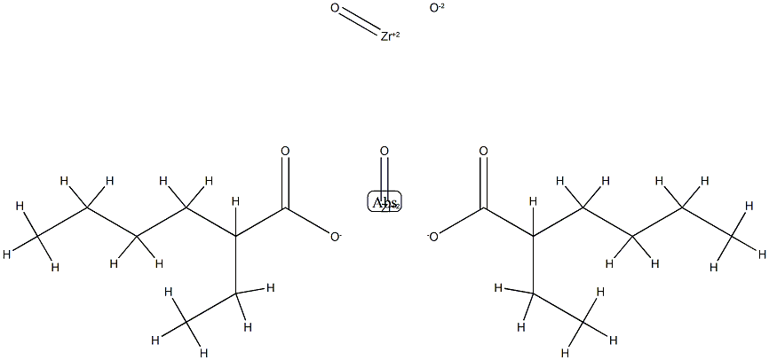 BIS(2-ETHYLHEXANOATO-O)-MU-OXODIOXODIZIRCONIUM 结构式