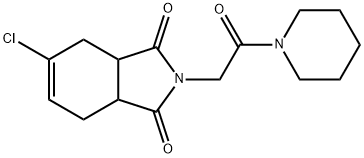 5-chloro-2-(2-oxo-2-piperidin-1-ylethyl)-3a,4,7,7a-tetrahydro-1H-isoindole-1,3(2H)-dione 化学構造式