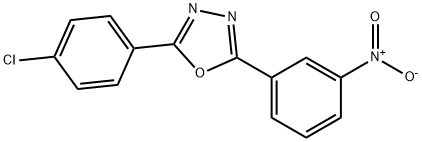 2-(4-chlorophenyl)-5-(3-nitrophenyl)-1,3,4-oxadiazole 结构式