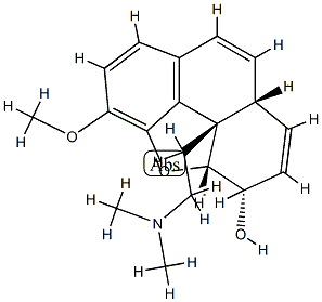 Phenanthro(4,5-bcd)furan-3-ol, 9b-(2-(dimethylamino)ethyl)-3,3a,9a,9b- tetrahydro-5-methoxy-, (3S-(3alpha,3abeta,9abeta,9bbeta))- Structure