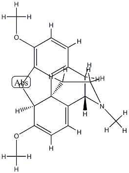 (9S,13R)-6,7,8,14-テトラデヒドロ-4,5β-エポキシ-3,6-ジメトキシ-17-メチルモルフィナン 化学構造式