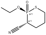 1,2-Thiaphosphorinane-3-carbonitrile,2-ethoxy-,2-oxide,(2R,3R)-rel-(9CI) Structure