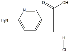 3-Pyridineacetic acid, 6-amino-α,α-dimethyl-, hydrochloride 化学構造式