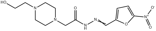 N'-[(5-Nitrofuran-2-yl)methylene]-4-(2-hydroxyethyl)-1-piperazineacetic acid hydrazide,24632-59-5,结构式