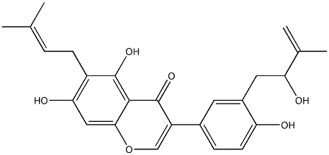 デリシソフラボンB 化学構造式