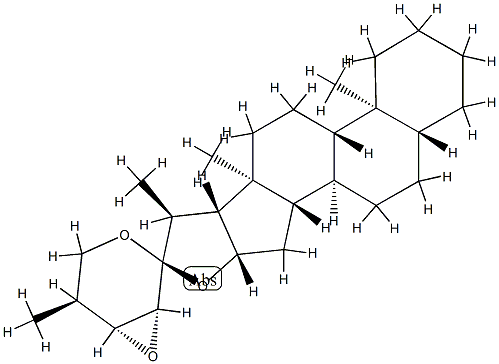 (23R,24R,25S)-23,24-エポキシ-5α-スピロスタン 化学構造式