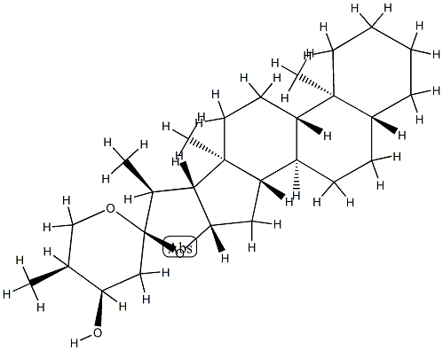 (24R,25S)-5α-スピロスタン-24-オール 化学構造式
