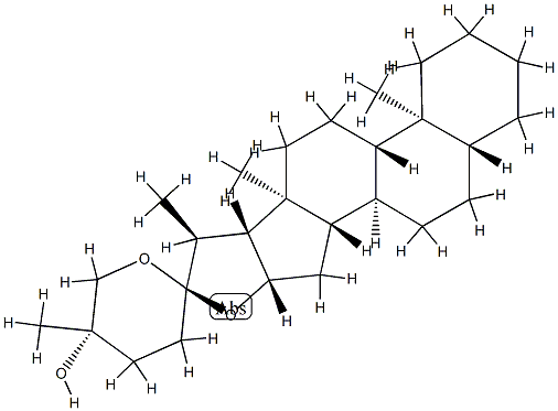 (25S)-5α-Spirostan-25-ol 结构式