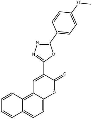 2-[5-(4-methoxyphenyl)-1,3,4-oxadiazol-2-yl]-3H-benzo[f]chromen-3-one Struktur