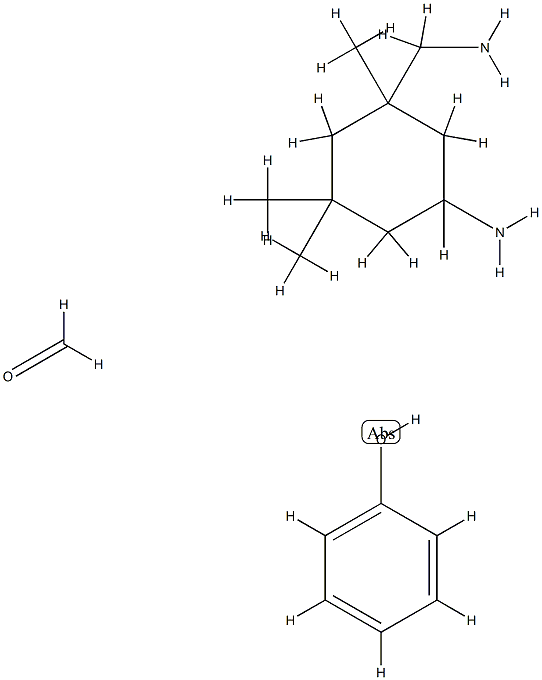 甲醛与6-氨基-1,3,3-三甲基环己基甲胺和苯酚的聚合物, 25265-17-2, 结构式