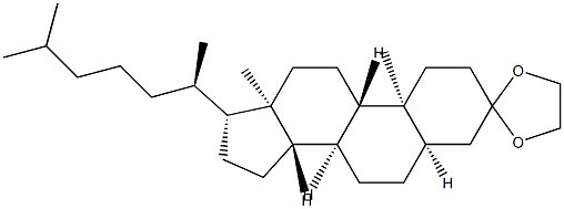 5β-コレスタン-3-オンエチレンアセタール 化学構造式