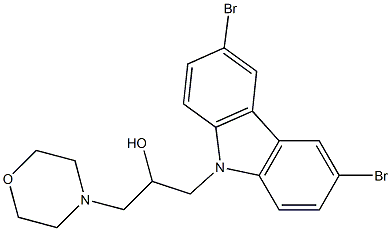 1-(3,6-dibromo-9H-carbazol-9-yl)-3-morpholinopropan-2-ol Structure