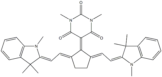 2-[2-[3-[2-(1,3-Dihydro-1,3,3-trimethyl-2H-indol-2-ylidene)ethylidene]-2-(hexahydro-1,3-dimethyl-2,4,6-trioxo-5-pyrimidinyl)-1-cyclopenten-1-yl]ethenyl]-1,3,3-trimethyl-3H-indolium inner salt|2-[2-[3-[2-(1,3-二氢-1,3,3-三甲基-2H-吲哚-2-亚基)乙亚基]-2-(六氢-1,3-二甲基-2,4,6-三氧代-5-嘧啶基)-1-环戊烯-1-基]乙烯基]-1,3,3-三甲基-3H-吲哚内盐