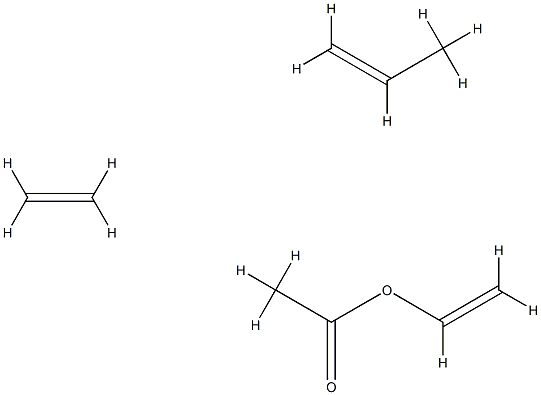 Acetic acid ethenyl ester, polymer with ethene and 1-propene Structure