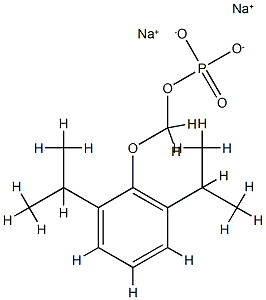 磷丙泊酚二钠, 258516-87-9, 结构式