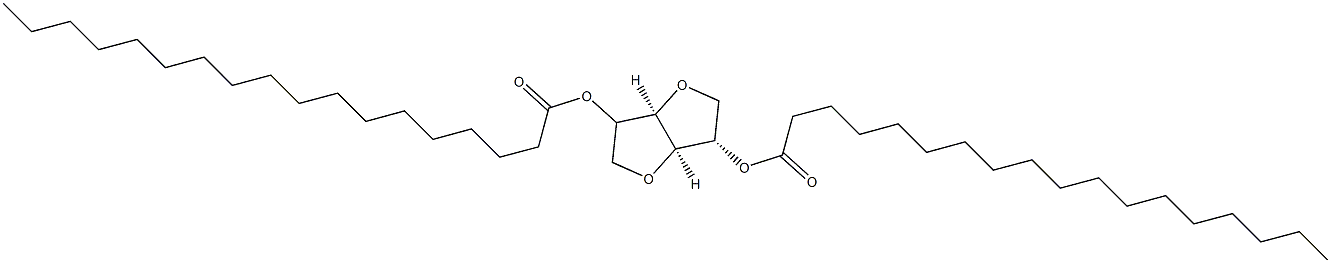 1,4:3,6-ジアンヒドロ-D-グルシトール2,5-ジオクタデカノアート 化学構造式