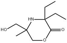 2-Morpholinone,3,3-diethyl-5-(hydroxymethyl)-5-methyl-(9CI) Structure