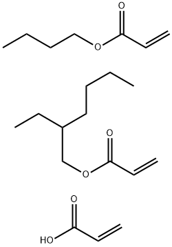 2-丙烯酸与2-丙烯酸丁酯和2-丙烯酸-2-乙基己酯的聚合物 结构式