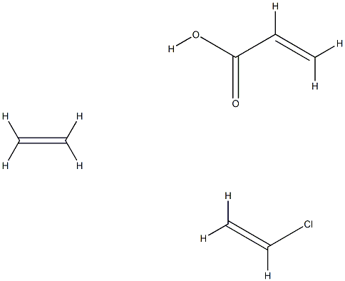 2-Propenoic acid, polymer with chloroethene and ethene Structure