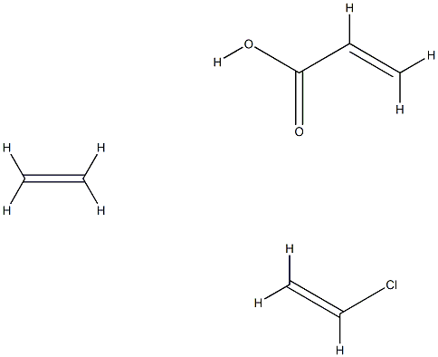 2-Propenoic acid, polymer with chloroethene and ethene 结构式