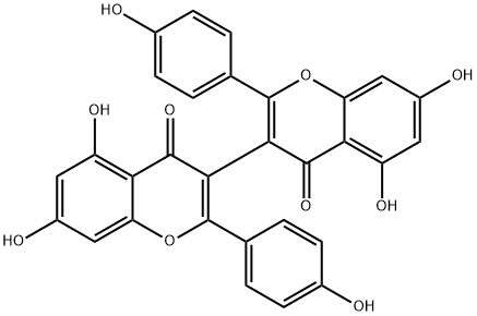 4',4''',5,5'',7,7''-Hexahydroxy-3,3''-biflavone Struktur