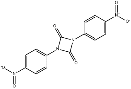 1,3-ビス(p-ニトロフェニル)-2,4-ウレチジンジオン 化学構造式
