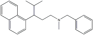 N-ベンジル-γ-イソプロピル-N-メチル-1-ナフタレン-1-プロパンアミン 化学構造式