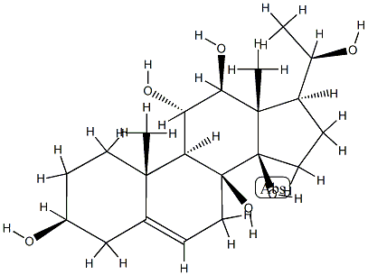 (20R)-Pregna-5-ene-3β,8,11α,12β,14β,20-hexol Structure