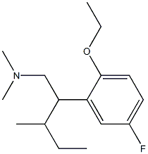 2-エトキシ-5-フルオロ-N,N-ジメチル-β-(1-メチルプロピル)ベンゼンエタンアミン 化学構造式