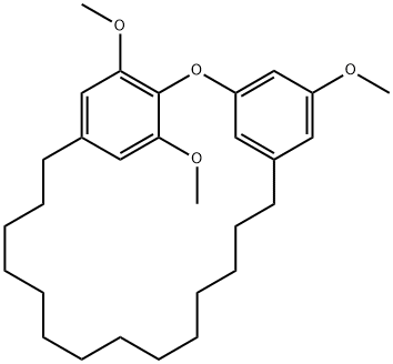 5,24,25-Trimethoxy-2-oxatricyclo[20.2.2.13,7]heptacosa-3,5,7(27),22,24(1),25-hexene 结构式