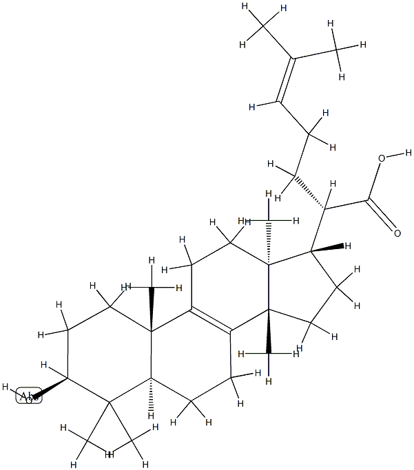 3α-ヒドロキシチルカラ-7,24-ジエン-21-酸 化学構造式